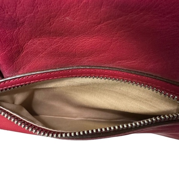 COACH Legacy Molly East/West Red Leather Satchel - Picture 10 of 16